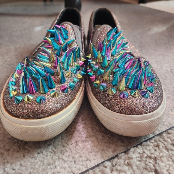Jeffrey Campbell JC Play glitter spiked sneakers - Picture 7 of 9
